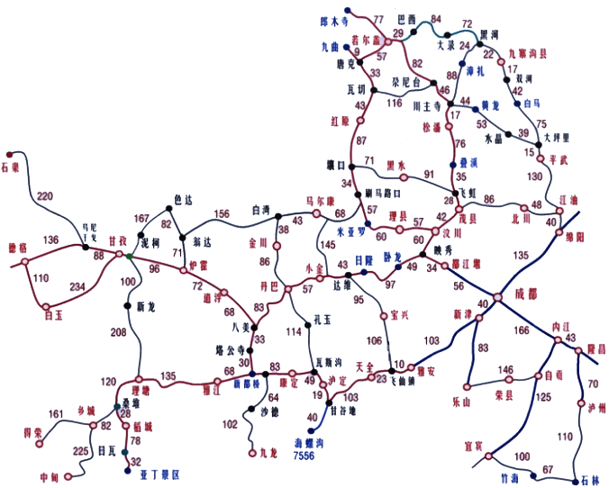 四川旅游攻略路线最佳路线地图