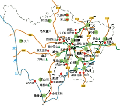 四川旅游路线设计