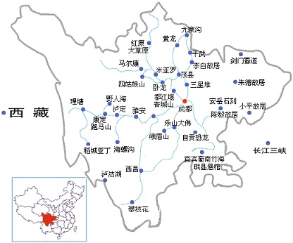 四川地图旅游地图