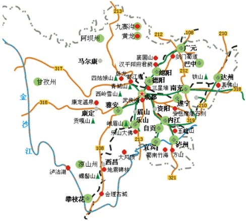四川名胜古迹旅游景点