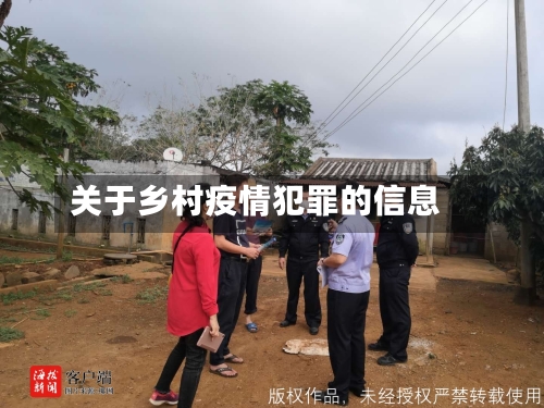 关于乡村疫情犯罪的信息-第1张图片