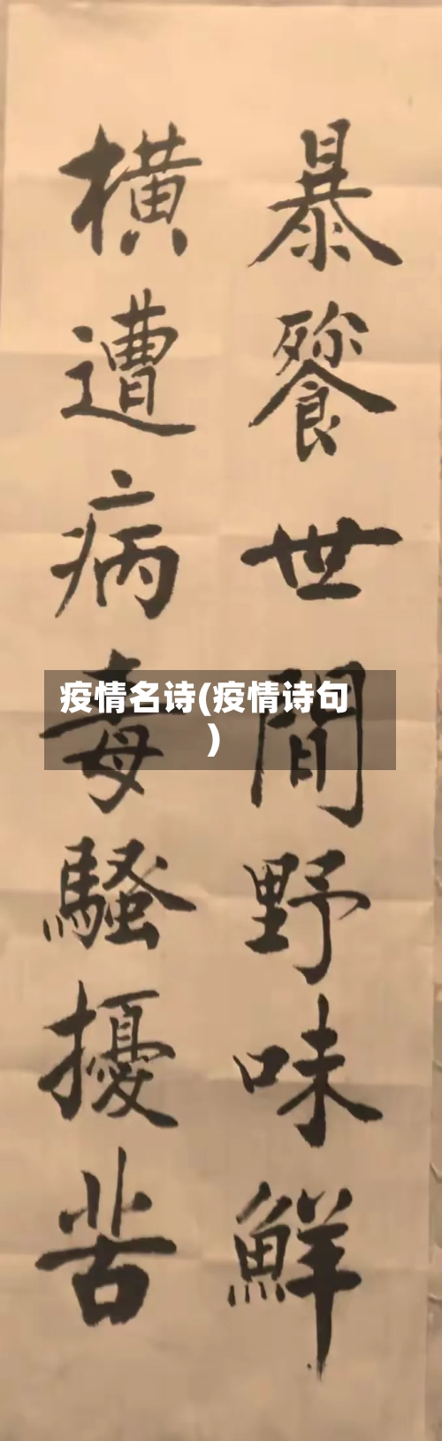 疫情名诗(疫情诗句)-第1张图片